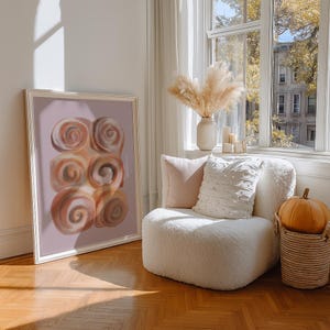 Cinnamon Roll Art Print: Cosy Bakery Illustration (Digital Download