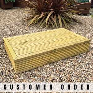 ANTI-SLIP COATED 1-tier Step / Platform, Treated Decking Boards, 12cm ...