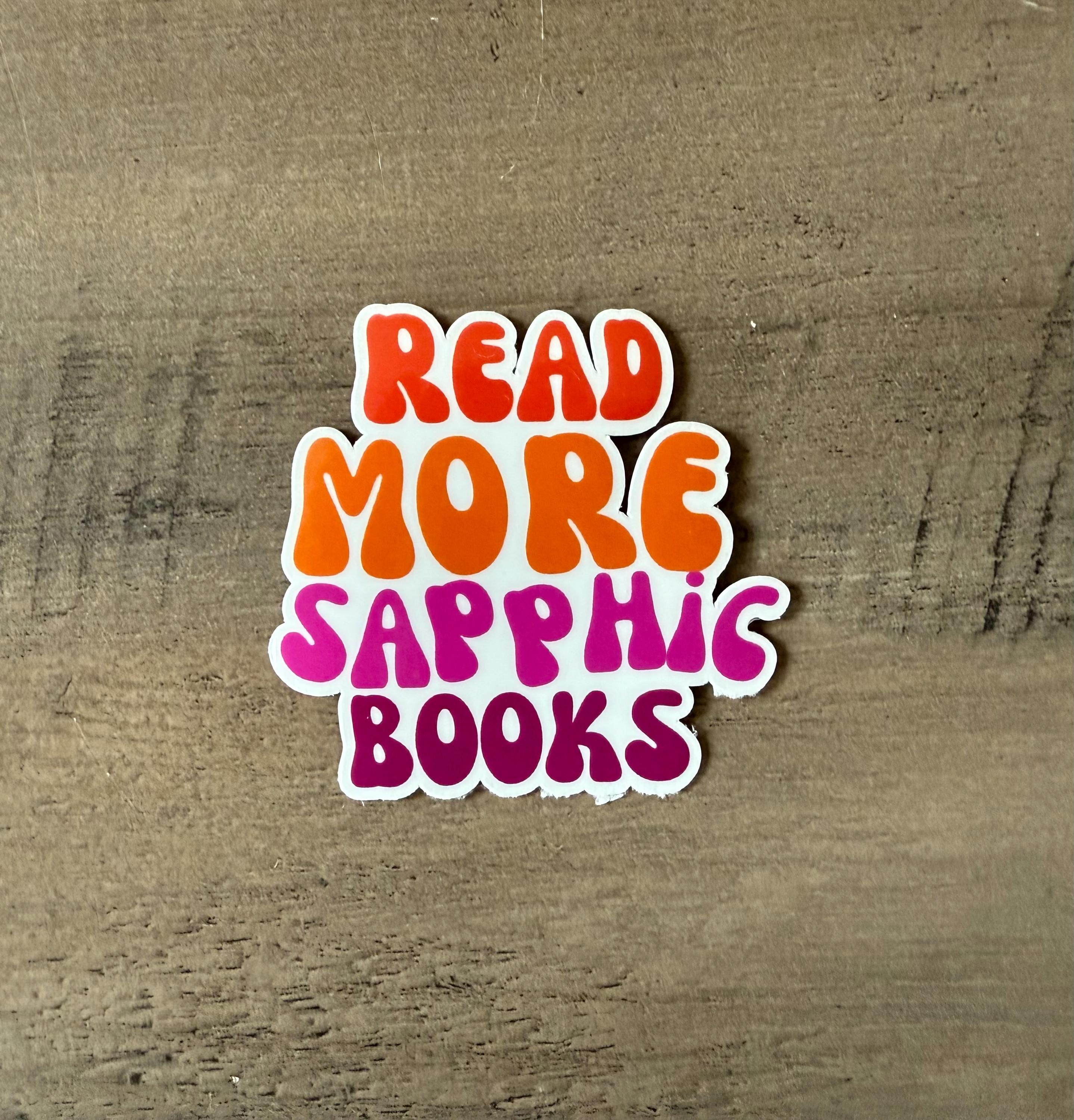 Read More Books Sticker, Bookish Merch, LGBTQ Book Sticker, Gay Books Decor, Sapphic Book Stickers, Gifts for Lesbians, Vinyl Decals