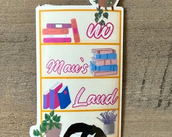 Pride Reading Sticker, Bookshelf Sticker, LGBTQ sticker, Sapphic Art, WLW sticker, Ereader decor, Phone and Laptop Decal, Gifts for Lesbians