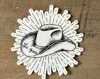The Giver Sticker, Country Stickers, Cowboy Hat Decor, Lesbian Decal, Gifts for Lesbians, Gifts for Music Lovers, LGBTQ Pride Gift