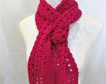 pure cashmere bright pink scarf