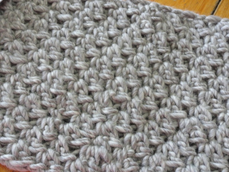 Light grey silver chunky wool cowl image 3