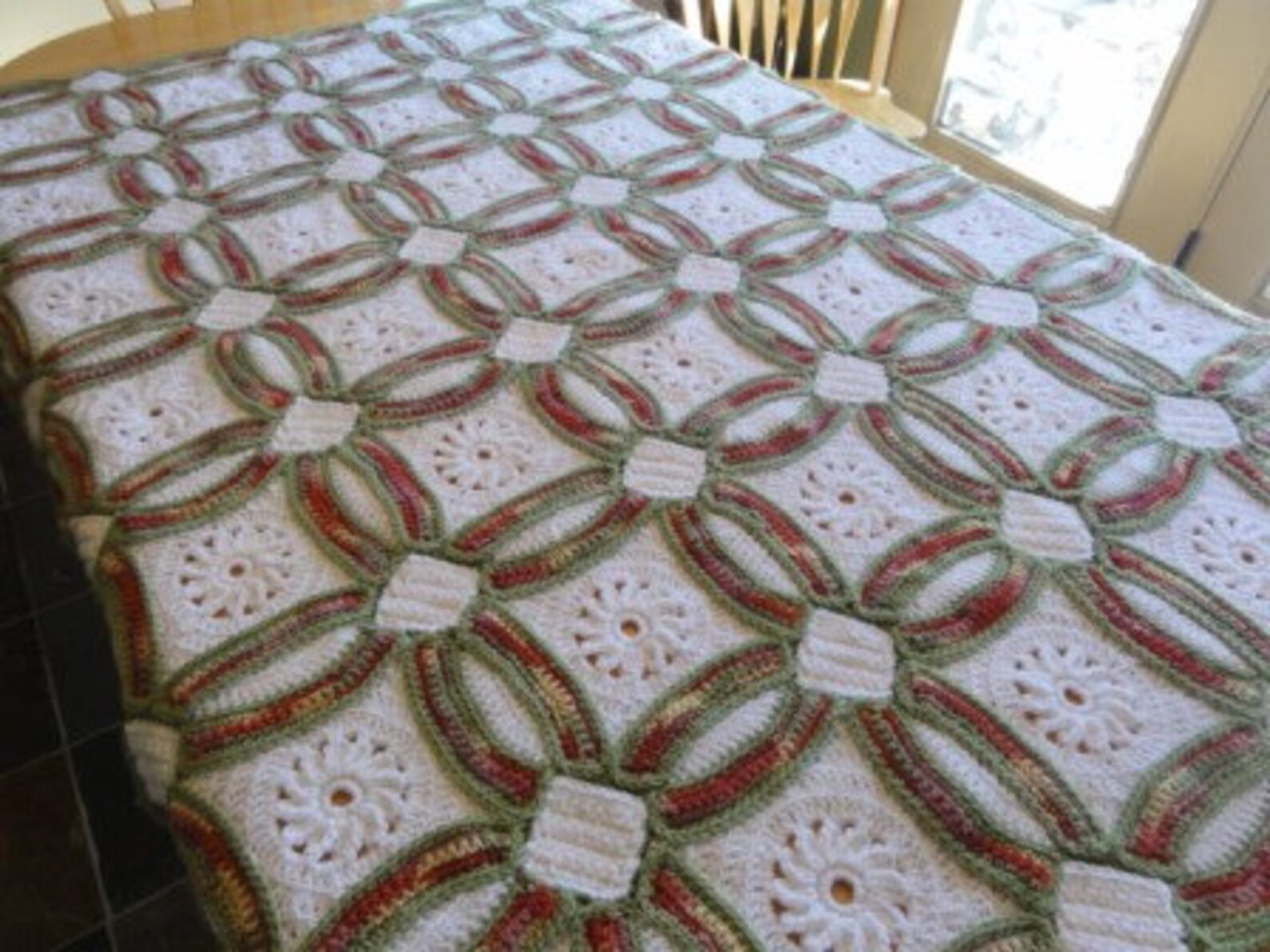 Wedding Ring Afghan Spectacular Wedding or Anniversary Gift Etsy