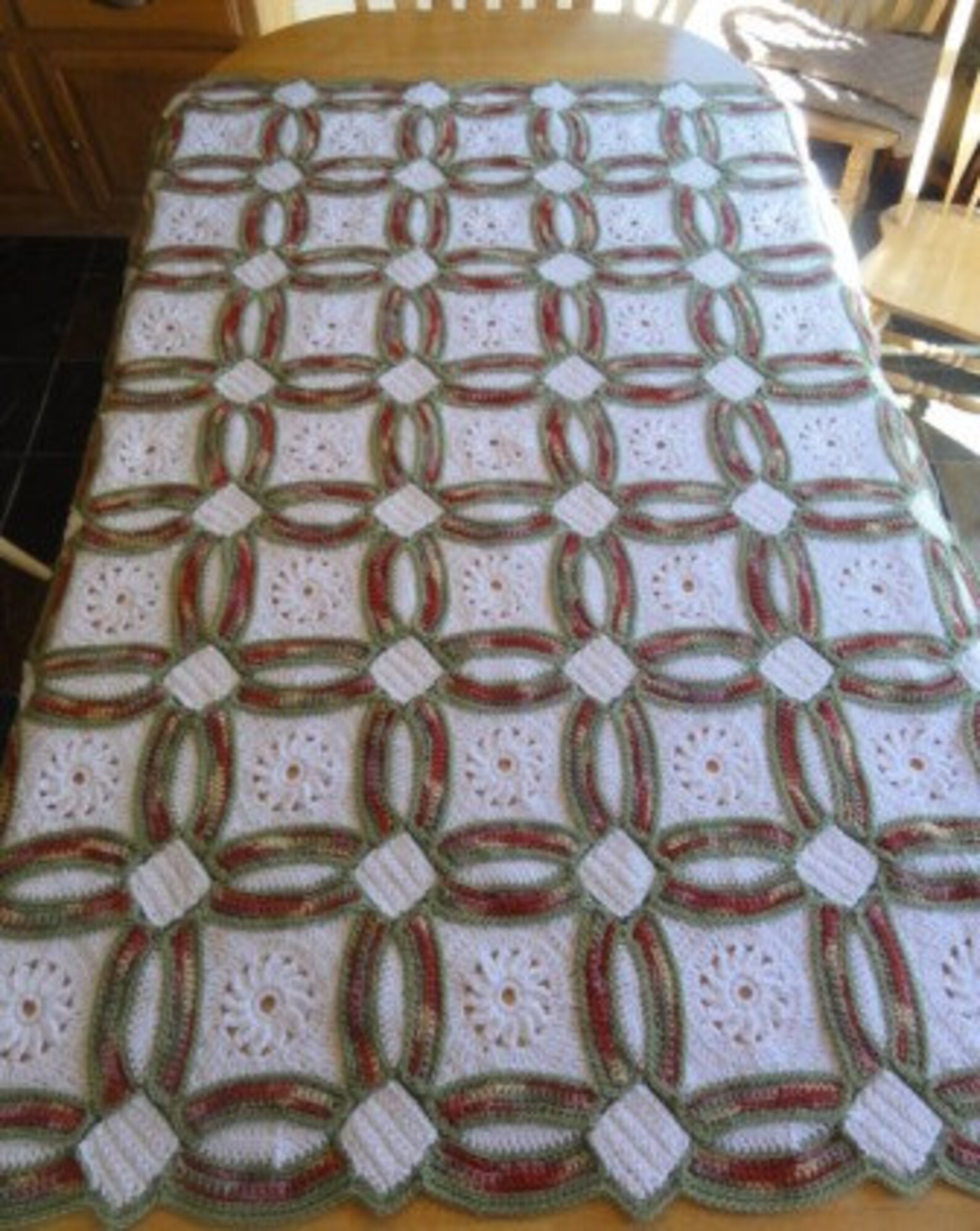 Wedding Ring Afghan Spectacular Wedding or Anniversary Gift Etsy