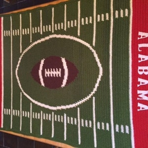 Custom Football AfghanYOUR school, YOUR colors image 2