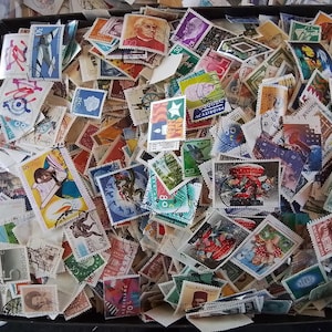 sellos mundo 10000+ afgeweekte postzegels uit grote partij