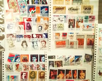 BULGARIJE mooie VINTAGE verzameling meest gebruikte postzegels