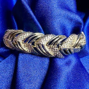 CORO Vintage Gold-tone Leaf-linked Bracelet