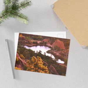 Cartoline, Red Rocks Open Space al mattino, Colorado Springs, stampa artistica di paesaggi, fotografia naturalistica, decorazione murale, souvenir di viaggio