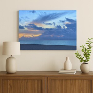 Canvas Wall Art, Southbeach Miami at sunrise, Coastal Decor, Ocean Beach Theme, Beach House Wall Decor, Seascape Art, Modern Beach Art