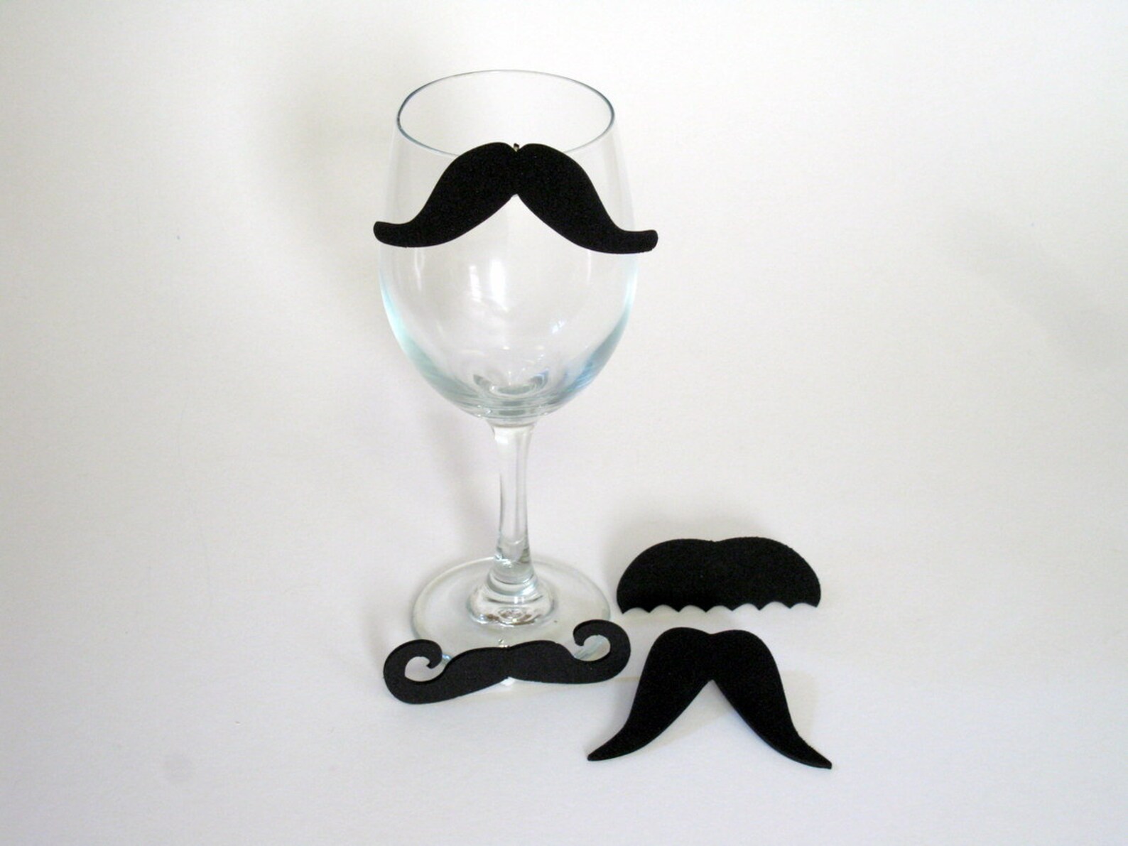 Staches for Your Glasses Mustache Wine Charms Set of Four to Etsy