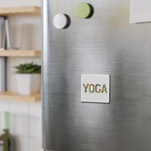 Aimants de yoga découpés : décoration spirituelle zen, cadeau pleine conscience
