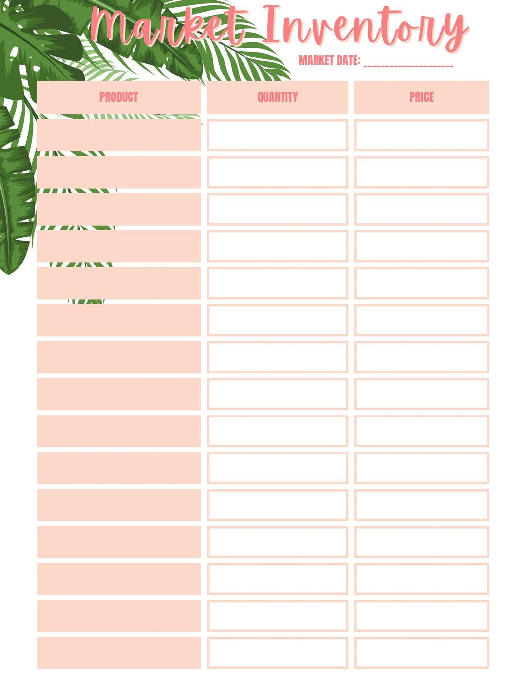 Inventory Tracker for Handmade Business, Online Editable, Printable PDF ...