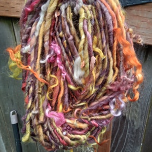 HANDSPUN Wool Locks Spun Thick and Thin Bulky YARN