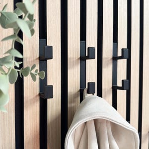 Haken für Akustikpaneele ohne bohren - Garderobenhaken - Kleiderhaken - Akustikpaneel Zubehör - Garderobe - Flur - 3D Druck - Wandpaneele