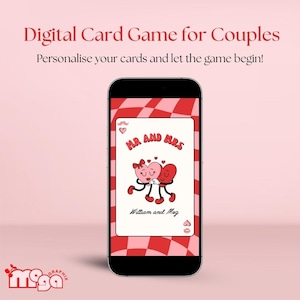 Custom Mr and Mrs Digital Card Game | Personalised Couple Names and Titles | Anniversary Date Night Valentine&#39;s | Customisable Couples Gift