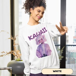 Kawaii Sweatshirt - Anime Girl Pastel Sweater - Cute Japanese Harajuku Aesthetic Jumper - Soft Girl Streetwear Gift