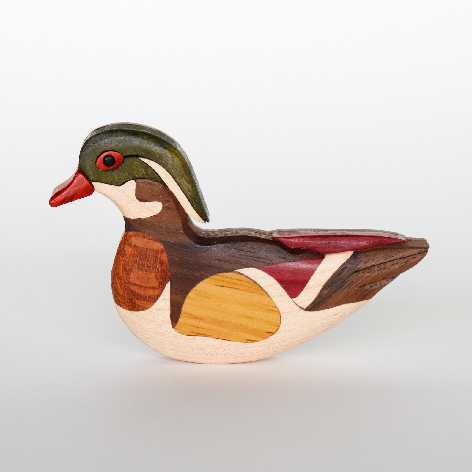 Wood duck wooden / ornament North American waterfowl Etsy