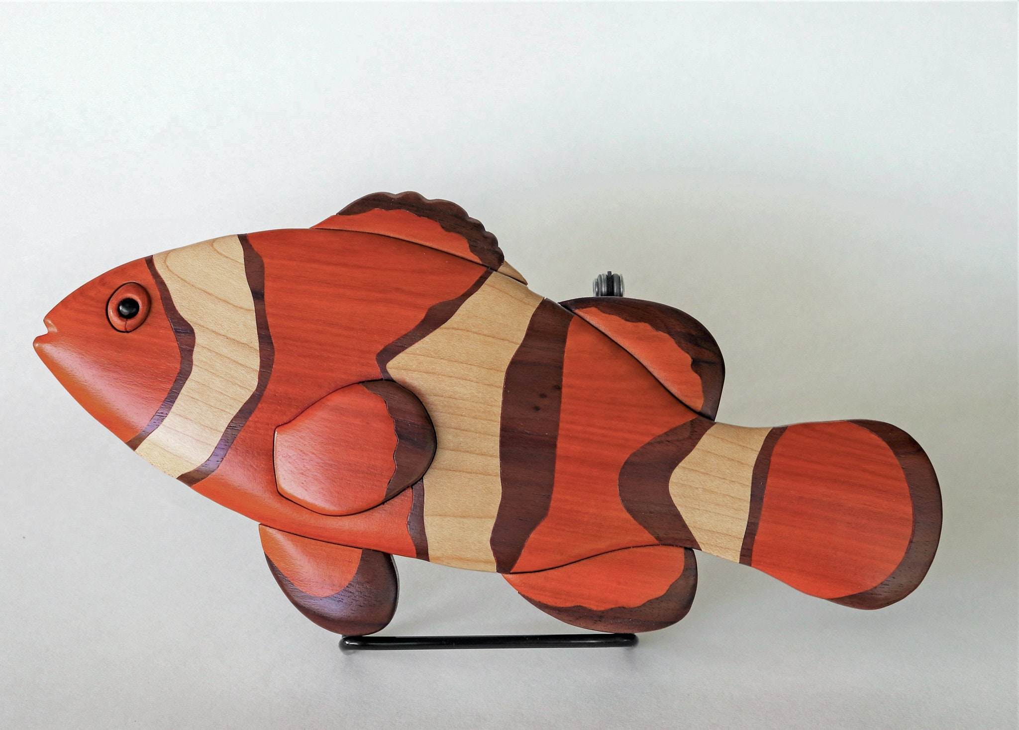 Clownfish Percula Intarsia Wall Hanging Wooden Fish Carving Etsy