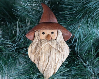 Wizard Wooden Magnet Ornament Intarsia Wood Carving Magician Decoration Scrollsaw Magic Warlock Sorcerer Legandary Mage Merlin Fantasy