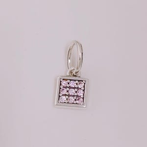 pandora sterling silver pink dangle charm