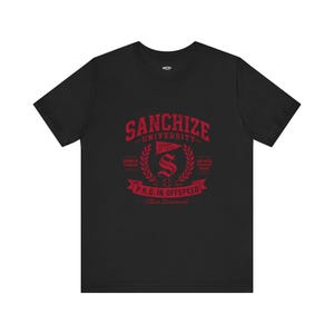 Sanchise University basebolltröja – Vintage School of Filth grafisk tröja