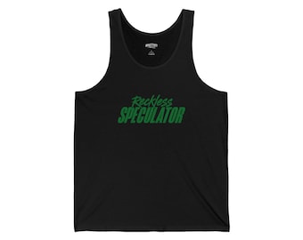 Tanktop roekeloze speculant, Philadelphia Sports-tanktop, zomer gym tanktop, Philadelphia fanshirt, Trading Meme tank, heren dames