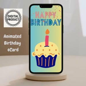 Happy Birthday Day eCard, Virtual Birthday Card, Digital Birthday Greeting Card, Happy Birthday Card Video, Animated Birthday Card