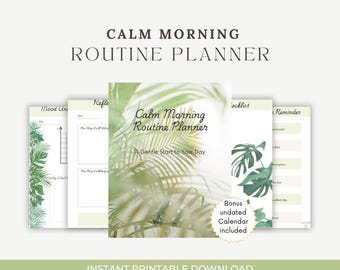 Mindful Morning Routine Planner: Self-Care Daily PDF (Digital Download