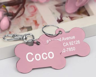 Placa de identificación personalizada para mascotas: aleación grabada a medida para perros y gatos