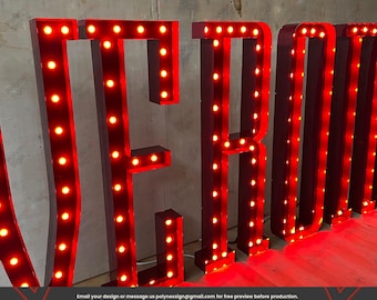 Custom Channel Letters, Sign for Shops, Advertising Sign, 3D Marquee Letters, Sign for Businesses, Cafes, LED Light Letters, , Personalized