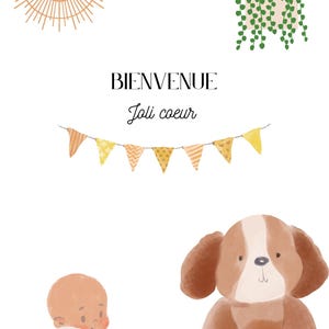 Welcome baby poster, birth