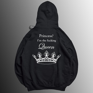 Königin Hoodie-Sweatshirt | Metal Queen Sweatshirt, Geschenk für Sie, Geburtstagsgeschenk, Unisex Hoodie, Prinzessin Humor