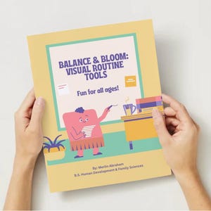 Calendrier visuel et tableau de jetons - Tableau des routines imprimable pour les enfants autistes - Outil d'aide à l'autisme - Balance & Bloom PDF Download