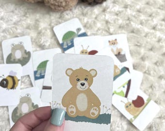 Little Wonders: A Nature Memory Game | Afdrukbare dierenkaarten voor kinderen | Montessori-geïnspireerd | Digitale download