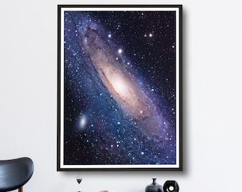 Impressão da Galáxia de Andrômeda: Espiral Cósmica - Papel Fotográfico Brilhante