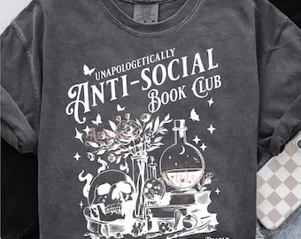 Anti-Social Book Club PNG, Book Lover Shirt Design (Digital Download)