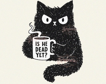 Anti-Trump Black Cat PNG, Political Resistance (Digital Download)