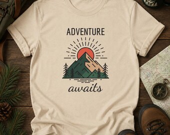 L'aventure vous attend en montagne | Chemise nature de randonnée en plein air