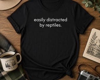 -shirt Facilement distrait par les reptiles | T-shirt amoureux des reptiles