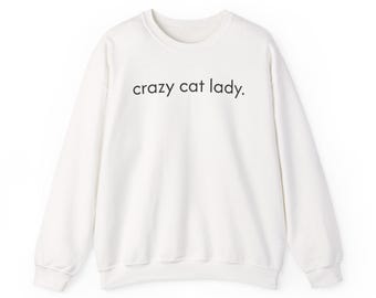-shirt femme chat fou | Pull ras du cou maman chat rigolo