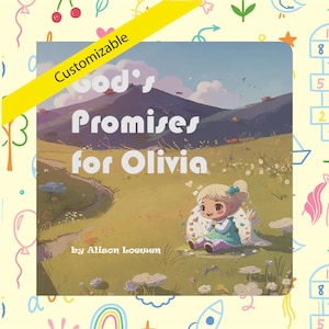 God&#39;s Promises | Custom Christian Children&#39;s Book w/Bible Verses, Boy or Girl Baptism Present, Baby Dedication Gift, Keepsake, Personalized