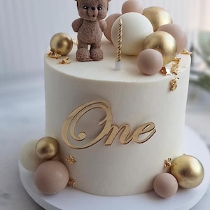 decorazione per torta a forma di orsetto in pasta di zucchero