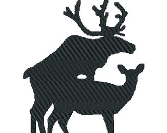 Deer Design for Machine Embroidery in 3 sizes - Instant Download