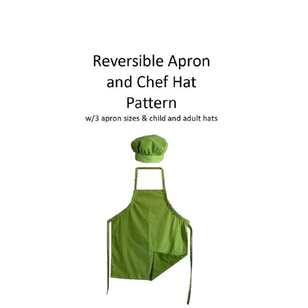 Reversible Apron and Chef Hat Pattern