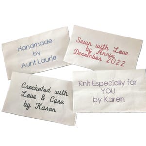 Personalized Quilt Labels 3"x5"