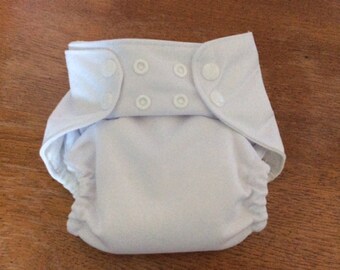 All in One Fitted Cloth Diaper w/soaker fits 7-16 lbs