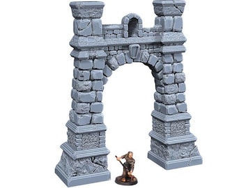 Stone Archway Terrain | 3D Printed Ruins for D&D, Frostgrave, Pathfinder, 28mm Scale