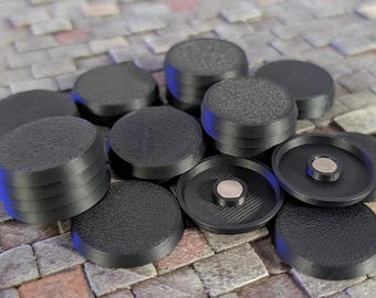 Bulk Magnetic Miniature Bases | 25mm & 32mm Round Bases for Wargaming and Tabletop RPGs